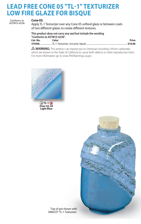 TL-1 Low Fire Texturizer – Ceramic Supply Chicago